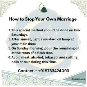 Ruhani Wazifa to Break Someone Marriage in 24 Hours